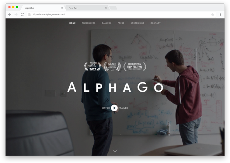 Screenshot of AlphaGo hero background video
